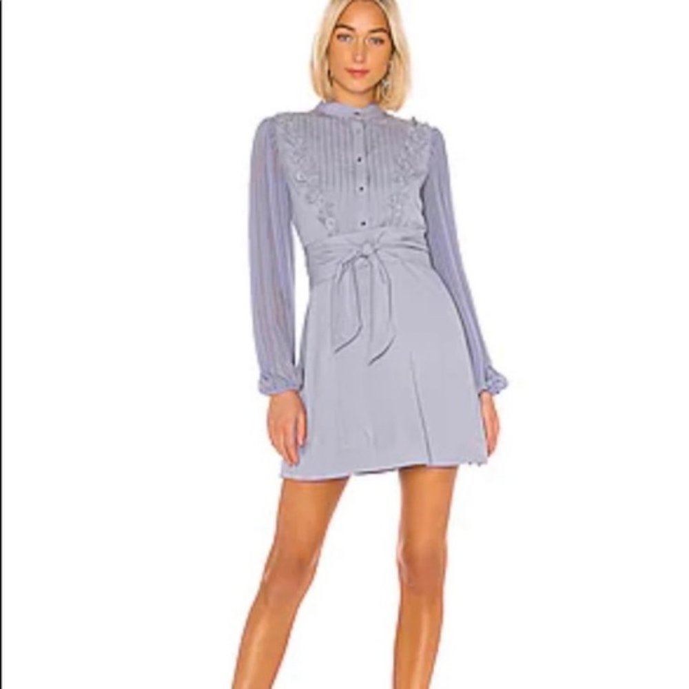 KEEPSAKE the Label Lavender Mini Dress with Tie Waist